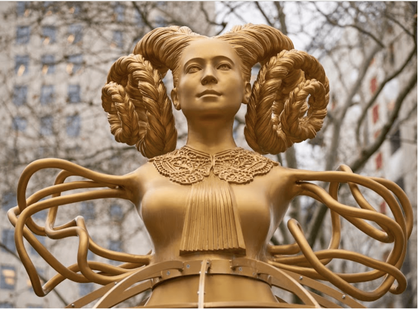 Madison Square Park welcomes a gleaming golden giant by an artist known ...